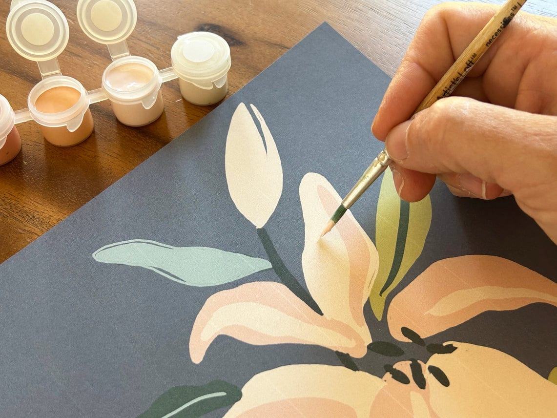 Breathe People Breathe People Lillies in Bloom Meditative Art Paint by Numbers Kit + Easel - Little Miss Muffin Children & Home