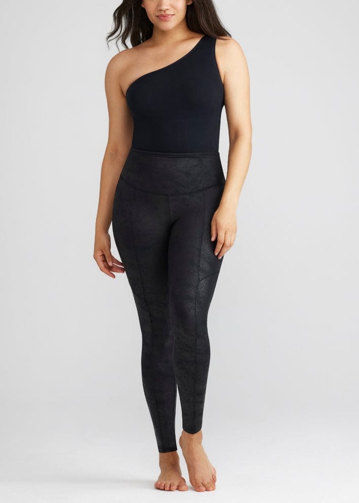 Yummie Stretch and Shine Faux Leather Shaping Legging