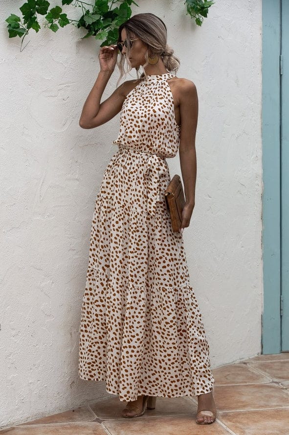 Miss Sparkling Miss Sparkling Animal Print Halter Dress - Little Miss Muffin Children & Home