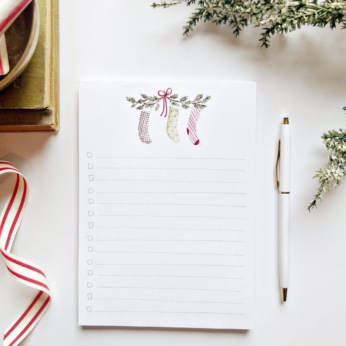 Emily Lex Studio Emily Lex Studio Christmas Checklist Notepad - Stockings - Little Miss Muffin Children & Home
