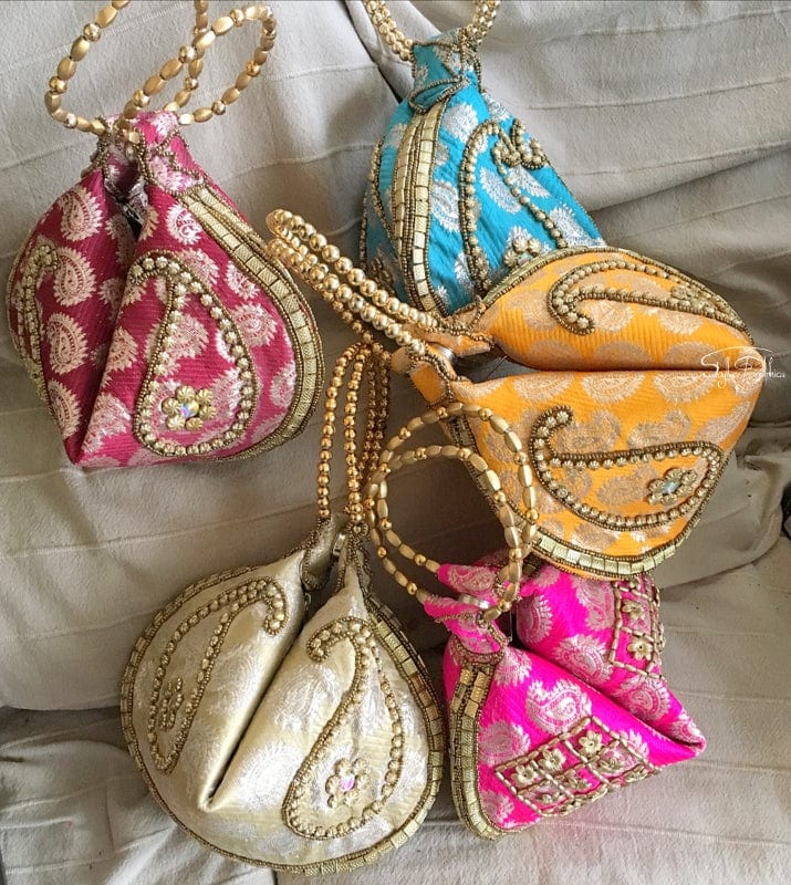 Sibylla Delphica Sibylla Delphica Silk Brocade Sari Clutch Bag in Gold - Little Miss Muffin Children & Home