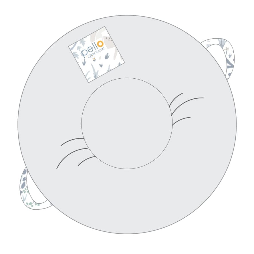 Goosewaddle + Pello Goosewaddle + Pello 34" Diameter Round Floor Pillow Cushion, Riley Jr Woodland & Silver - Little Miss Muffin Children & Home