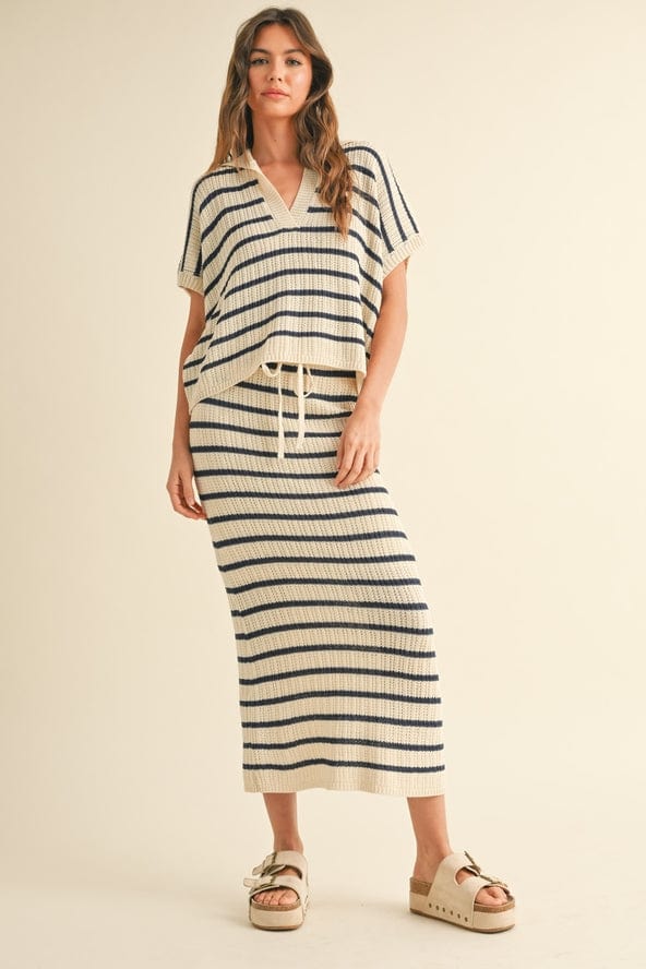 Miou Muse Striped Knit Long Skirt - Little Miss Muffin Children & Home