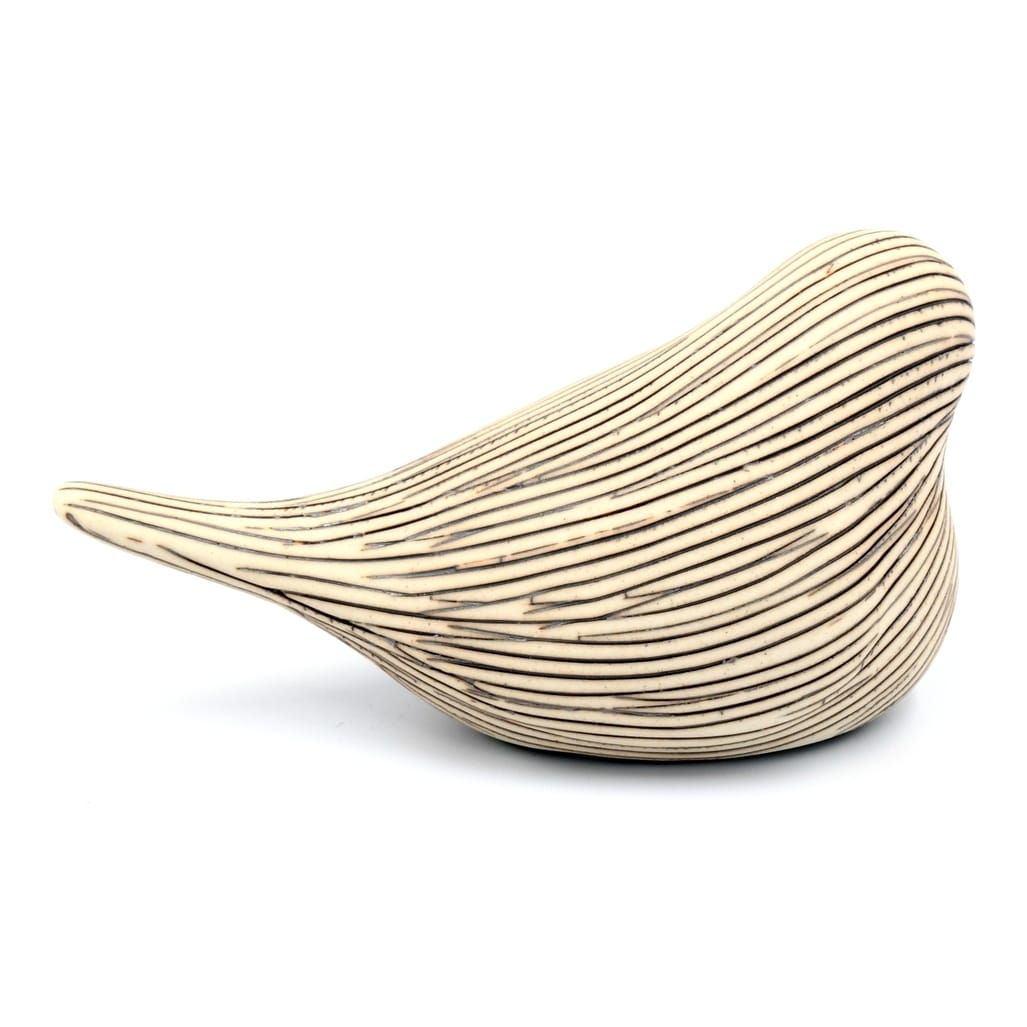 Mini Bird-Brown Porcelain Ceramic Sculpture Ornament