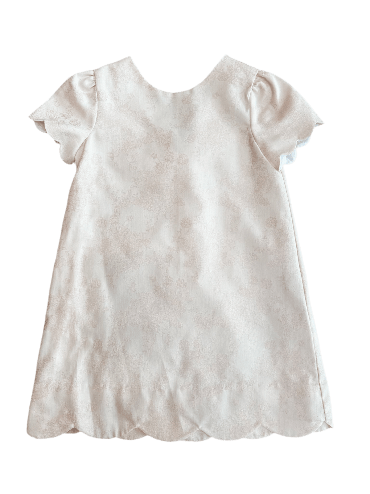 Casero & Associates Rose Scallops Jacquard V-Back Dress - Little Miss Muffin Children & Home