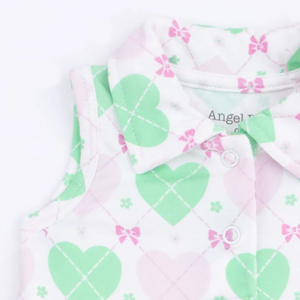 Heart Argyle Polo Tennis Dress