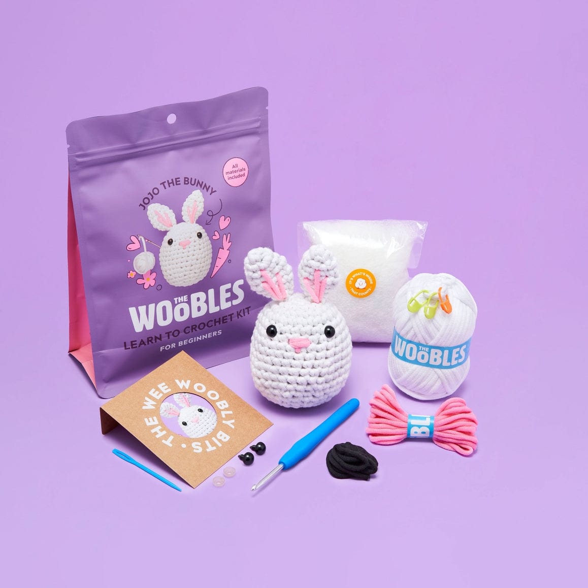 The Woobles The Woobles Jojo the Bunny Beginner Crochet Kit - Little Miss Muffin Children & Home