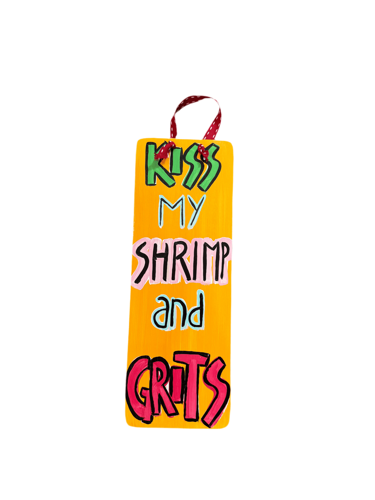 Michelle's Art Box Michelle's Art Box 6"x16" Wood Sign, Shrimp & Grits - Little Miss Muffin Children & Home