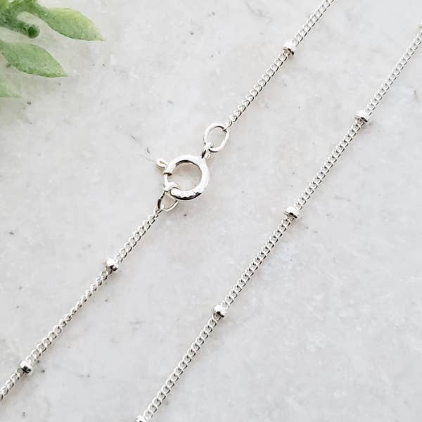 Sosie Designs Sosie Designs Sterling Silver 16" and 18" Satellite Beaded Chain Necklace - Little Miss Muffin Children & Home