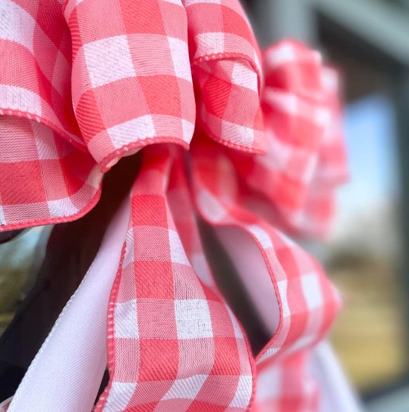 Front Porch Elegance Front Porch Elegance Coral Floral Door Hanger with Bow - Little Miss Muffin Children & Home