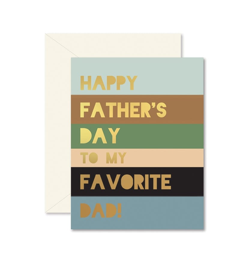Ginger P Designs Colorblock Father's Day Favorite Dad Greeting Card - Little Miss Muffin Children & Home