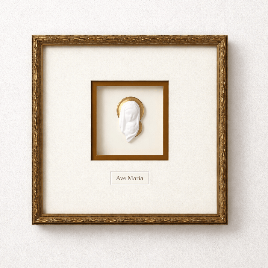 Pam Sack Pottery Framed Art Ave Maria