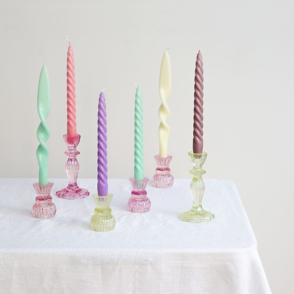 Talking Tables Talking Tables Rainbow Colored Twisted Candles (sold individually) - Little Miss Muffin Children & Home