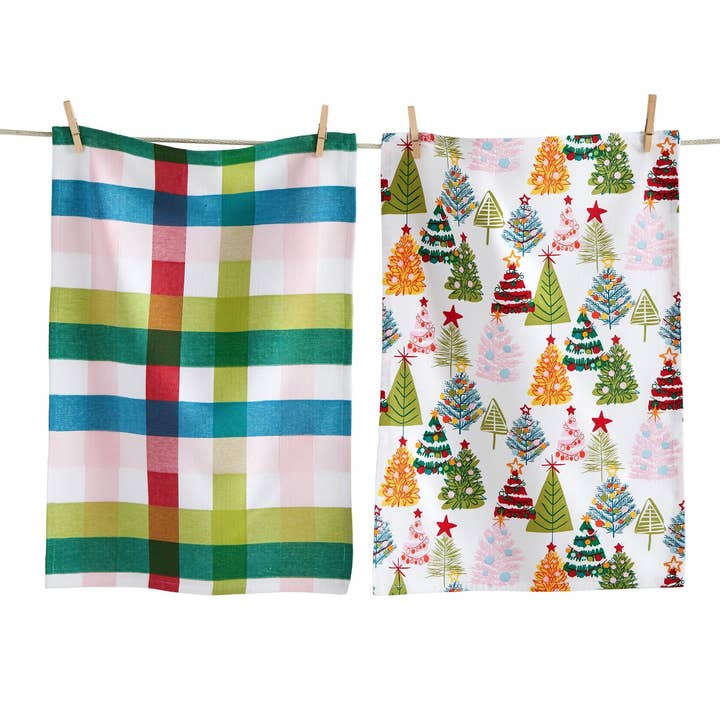 tag Groovy Christmas Trees Set of 2 Dishtowels - Little Miss Muffin Children & Home