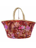 Loowie Loowie Red Floral Sequin Embroidered Straw Basket Bag - Little Miss Muffin Children & Home