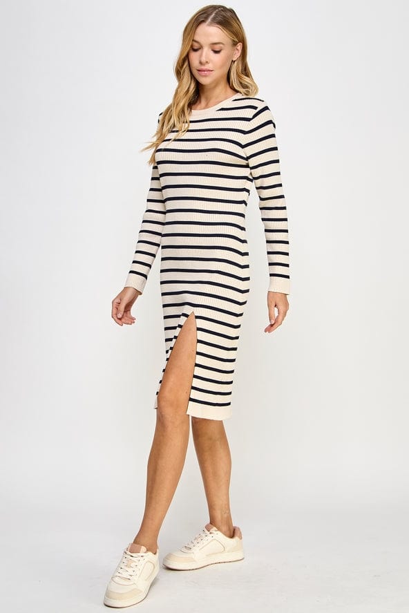 Ellison Ellison Long Sleeve Striped Sweater Dress - Little Miss Muffin Children & Home
