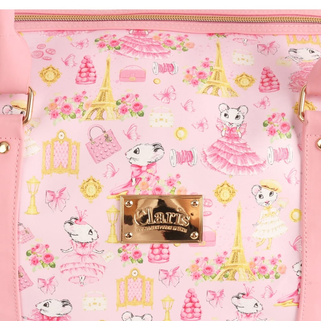 Pink Poppy Claris the Chicest Mouse in Paris Duffle Bag