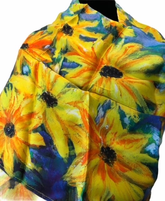 Sunflowers Silk Scarf