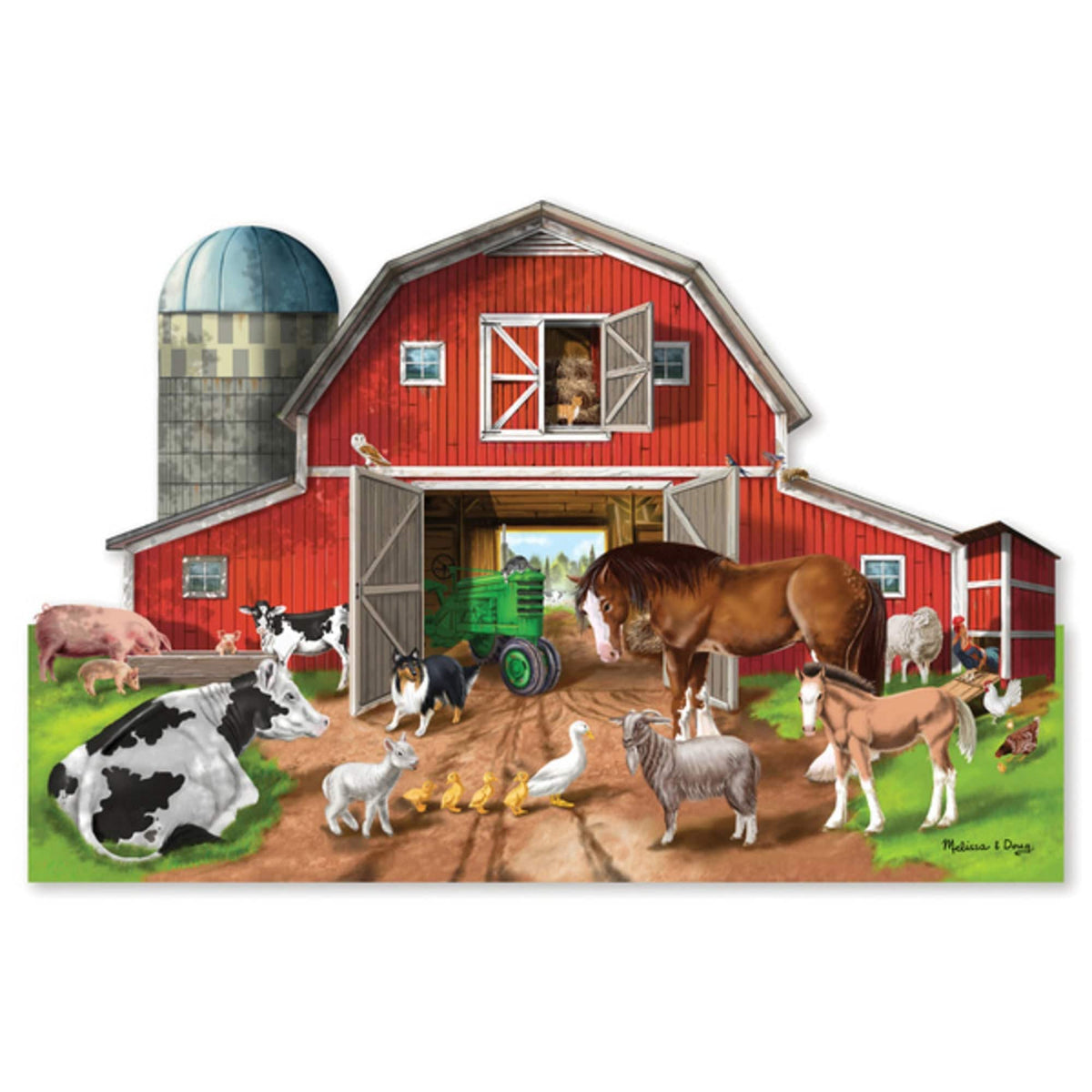 Melissa & Doug Melissa & Doug Busy Barn Shaped Floor Puzzle 32 Pieces - Little Miss Muffin Children & Home