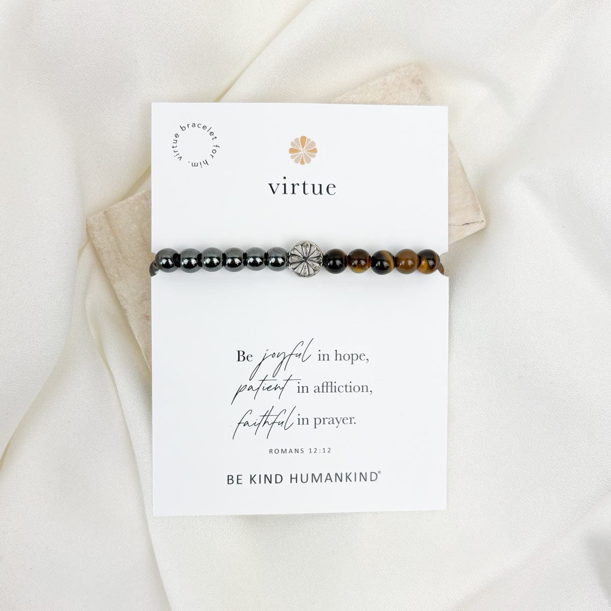 My Saint My Hero My Saint My Hero Be Kind Humankind, Virtue Tigers Eye/Hematite - Little Miss Muffin Children & Home