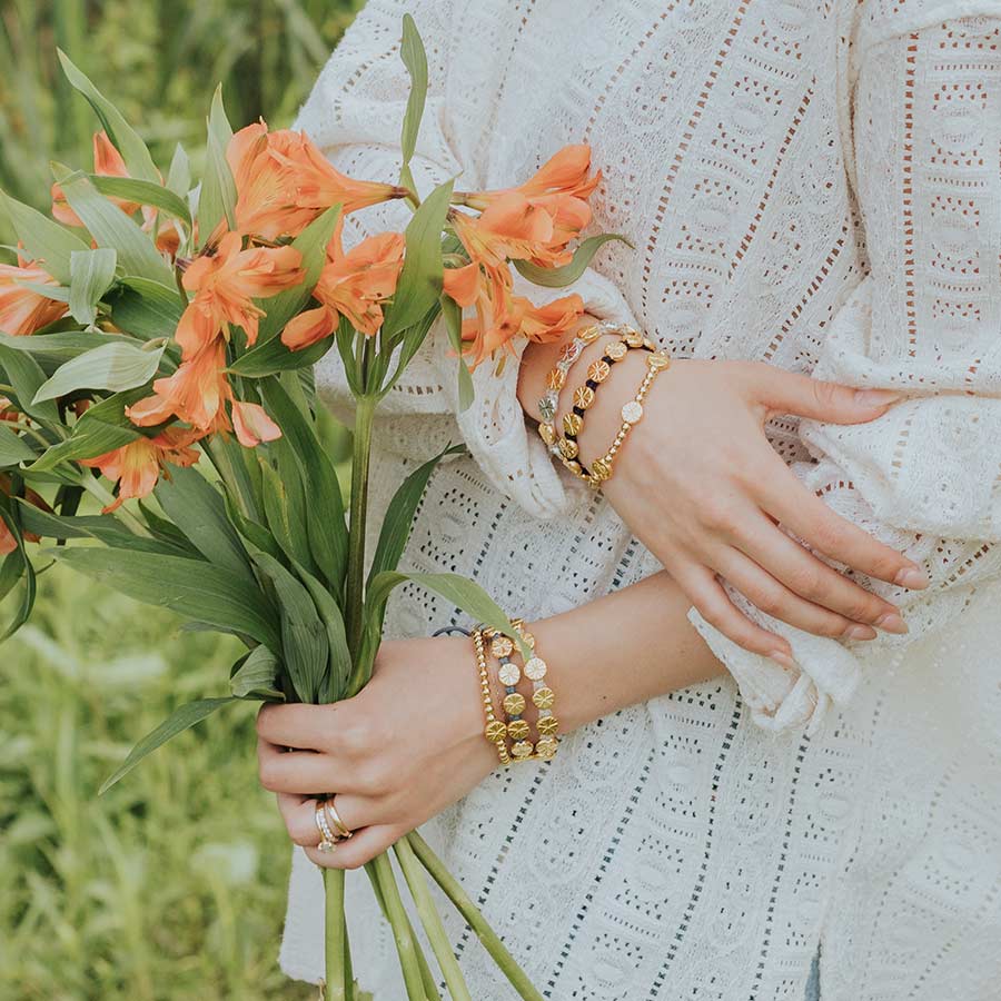 My Saint My Hero Well Wishes Spiritual Bouquet, Sage/Gold - Little Miss Muffin Children & Home