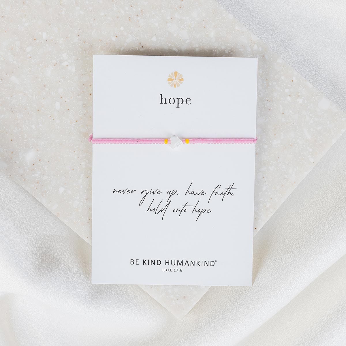 My Saint My Hero My Saint My Hero Pink/Orange Hope Bracelet with White Heart - Little Miss Muffin Children & Home