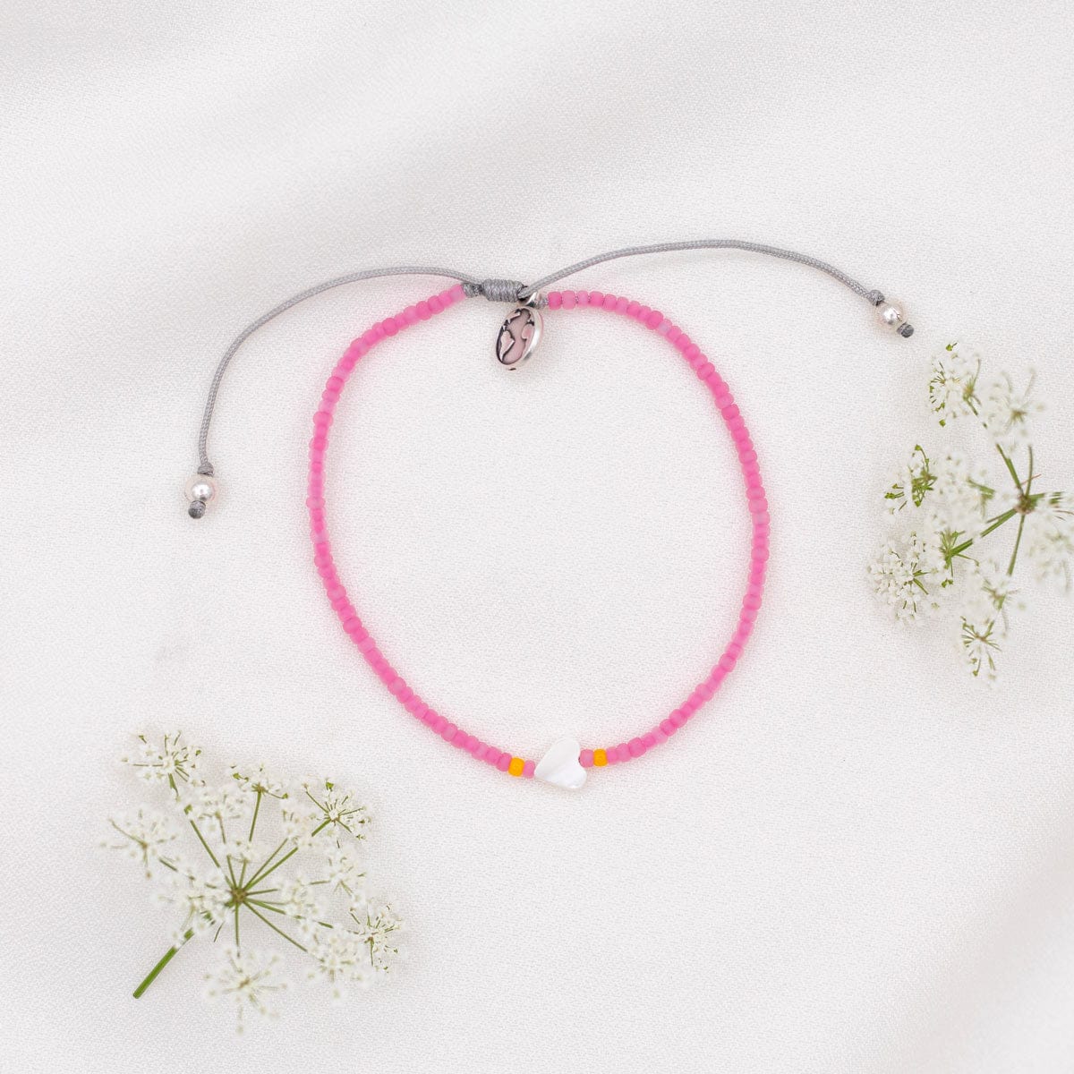 My Saint My Hero My Saint My Hero Pink/Orange Hope Bracelet with White Heart - Little Miss Muffin Children & Home