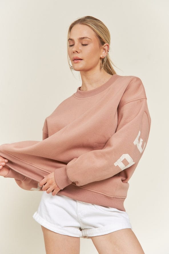 Jade by Jane Jade by Jane Be Yourself Sweatshirt in Camel - Little Miss Muffin Children & Home