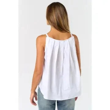 Lalavon Lalavon Pleated Square Neck Poplin Tank - Little Miss Muffin Children & Home