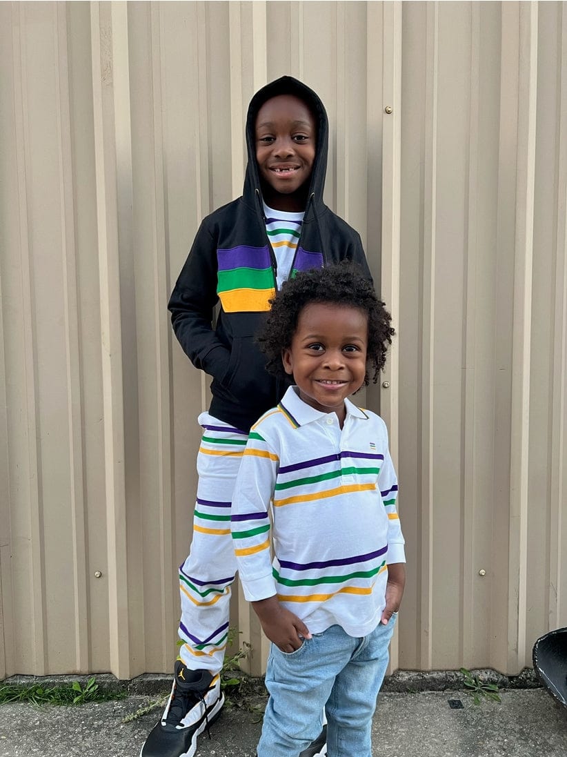 Mardi Gras Creations Mardi Gras Creations White Infinity Toddler Long Sleeve - Little Miss Muffin Children & Home