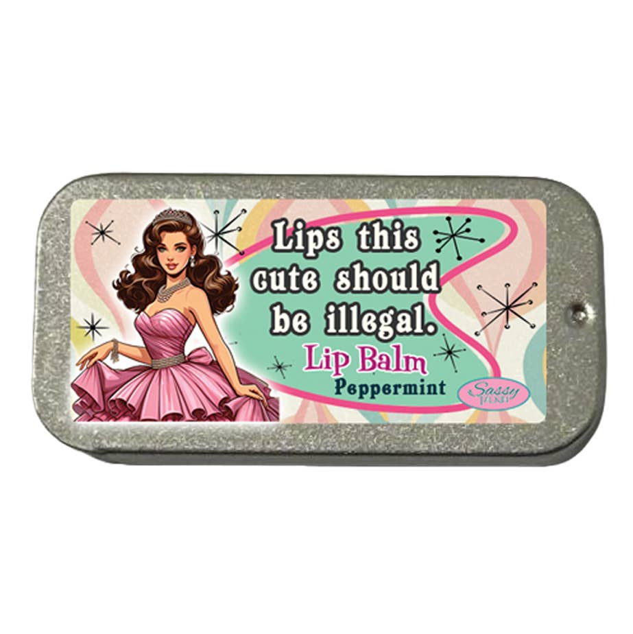 Sassy Talkin Lips This Cute Peppermint Lip Balm Tin