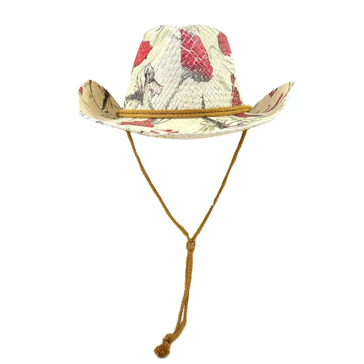 Rockmount Ranch Wear Floral Red & Green Print Straw Western Hat - Little Miss Muffin Children & Home