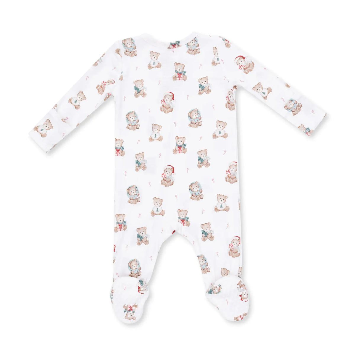 Christmas Teddy Bears Uni 2 Way Zipper Footie