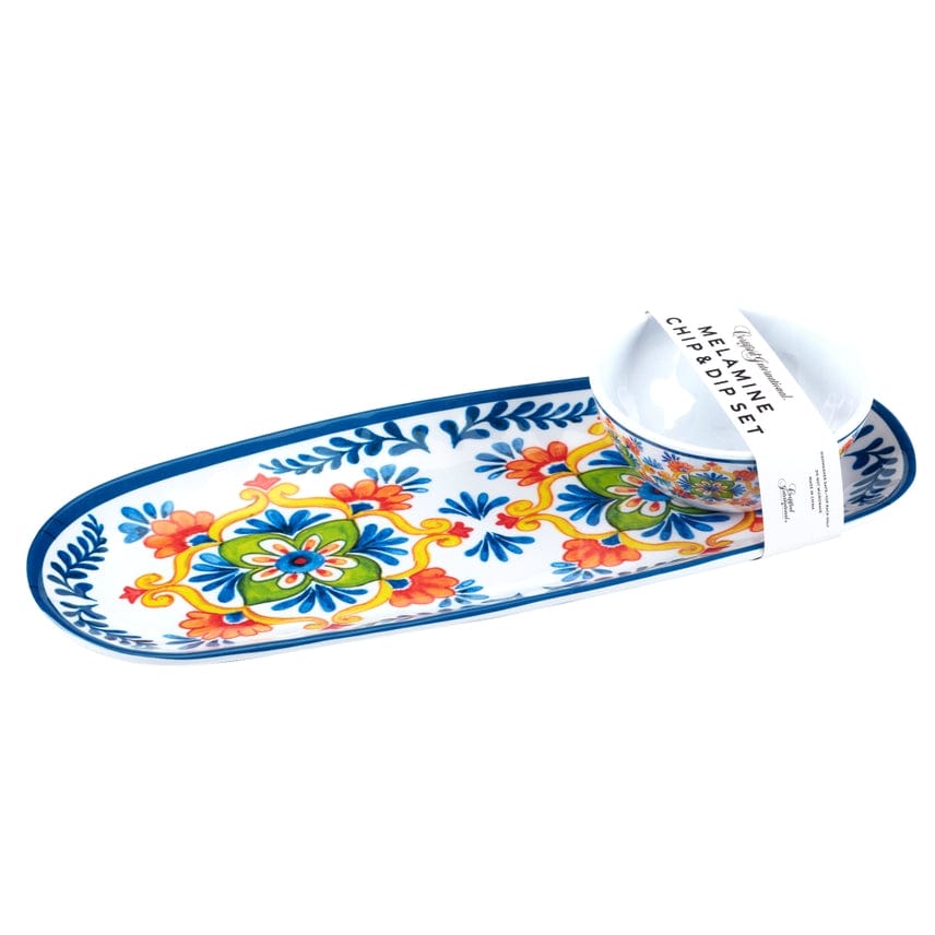 Certified International Certified International Flores Melamine Gift Oval Tray 15in x 6in Dip Bowl - Little Miss Muffin Children & Home