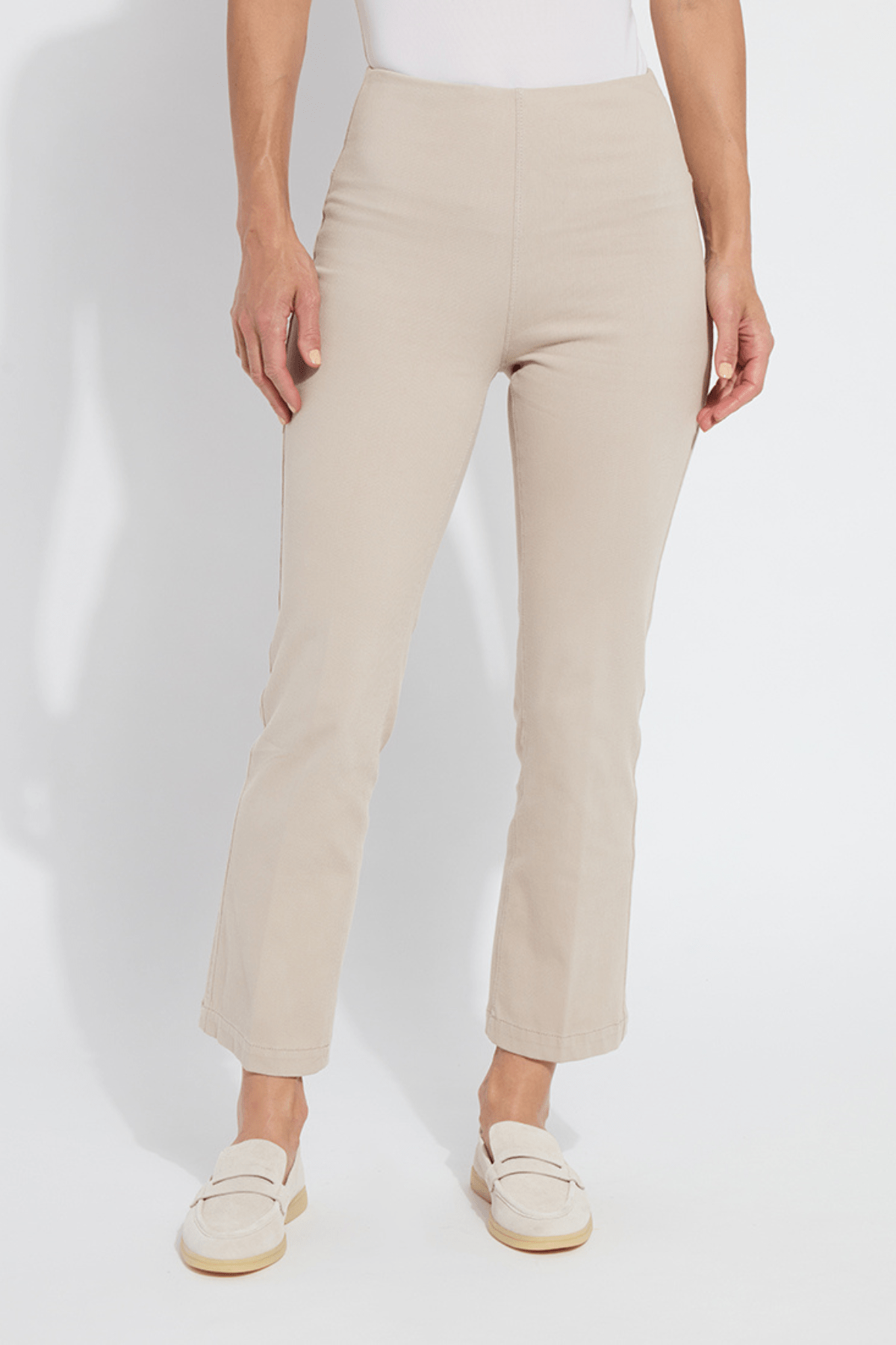 Ankle Denim Baby Bootcut in Beige by Lysse