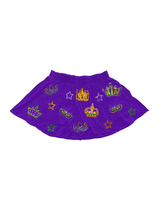 Mardi Gras Creations Mardi Gras Creations Junior Crown Skort - Purple - Little Miss Muffin Children & Home