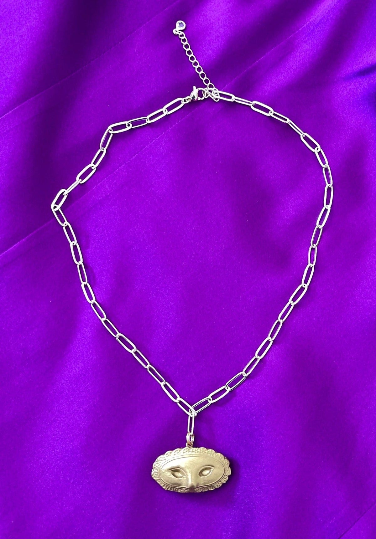 Carol Cassisa Carol Cassisa Masque D'or Paper Clip Necklace (Masks) - Little Miss Muffin Children & Home