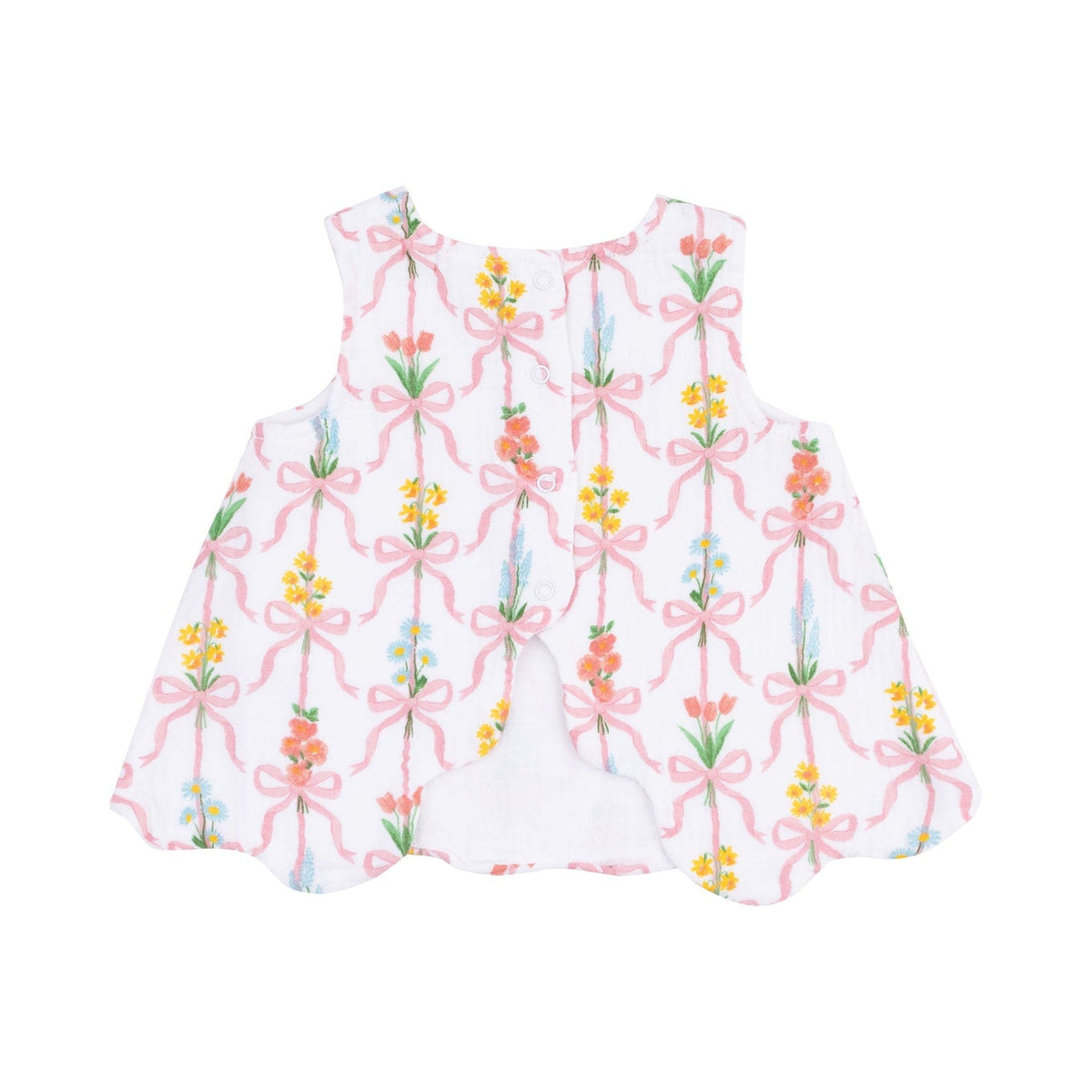 Angel Dear Angel Dear Ribbon Bouquets Scallop Open Back Top with Bloomer - Little Miss Muffin Children & Home