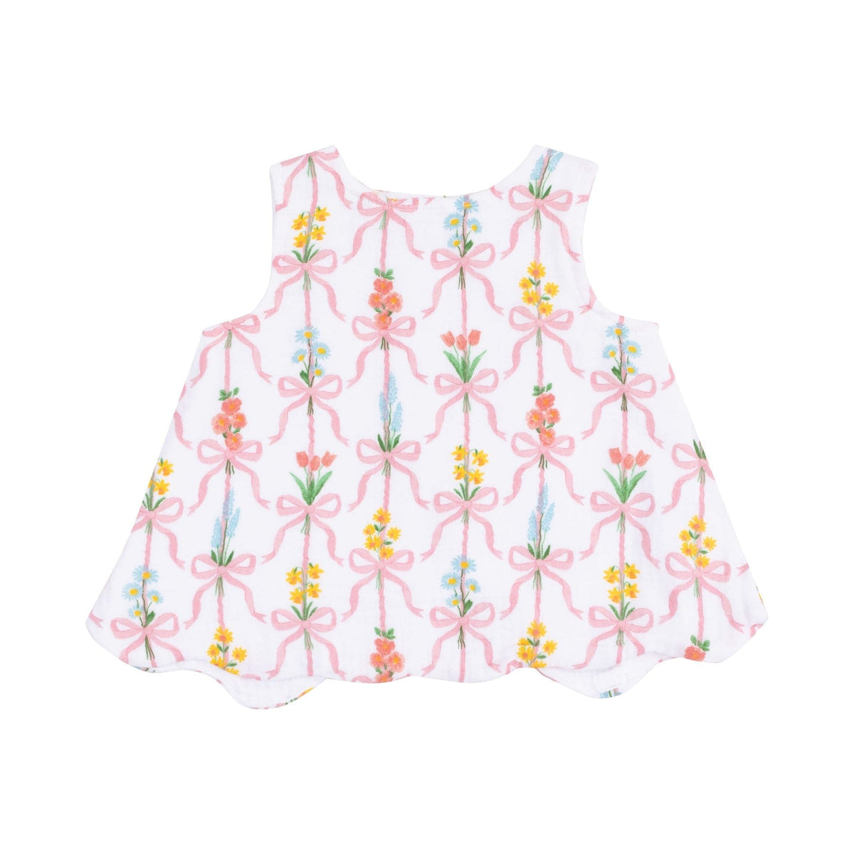 Angel Dear Angel Dear Ribbon Bouquets Scallop Open Back Top with Bloomer - Little Miss Muffin Children & Home