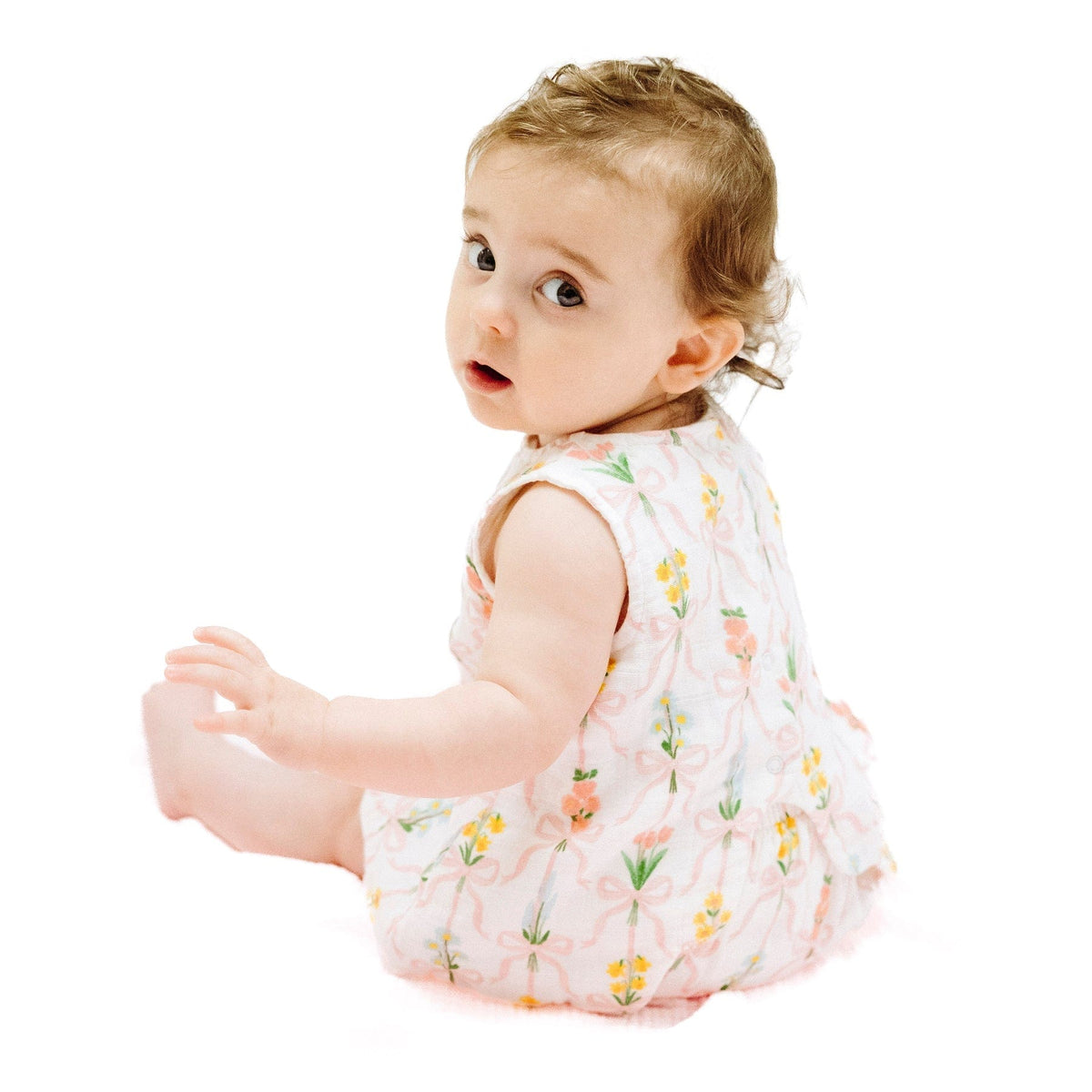 Angel Dear Angel Dear Ribbon Bouquets Scallop Open Back Top with Bloomer - Little Miss Muffin Children & Home