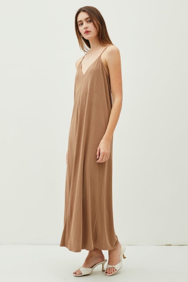 chinese dress ladies Ramona Modal Maxi Dress with Hardware / Mahogany | Meshki main image 1