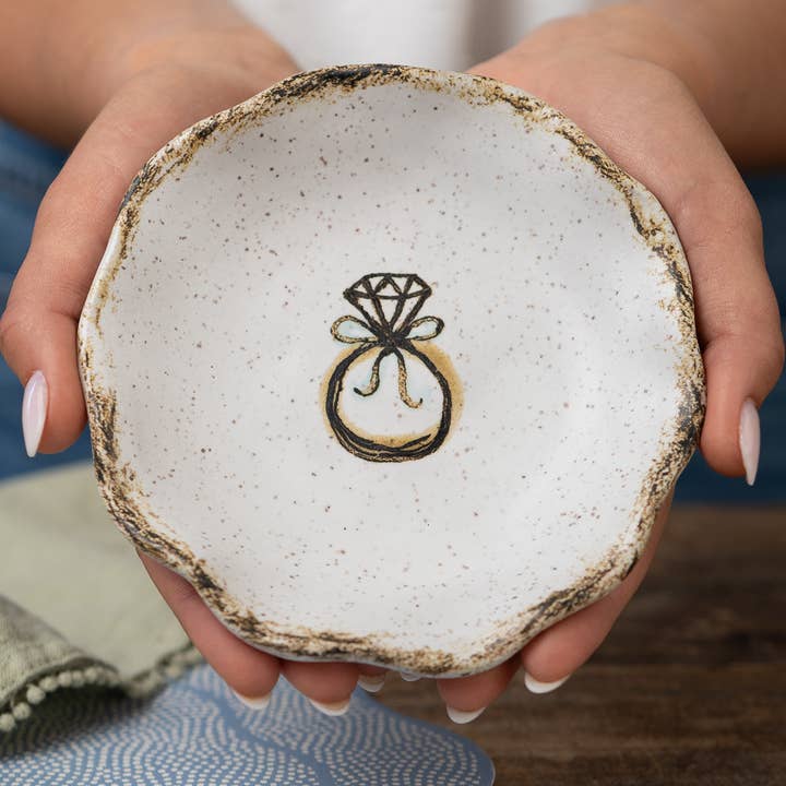 Etta B Pottery Ruffled Ring Dish - Little Miss Muffin Children & Home