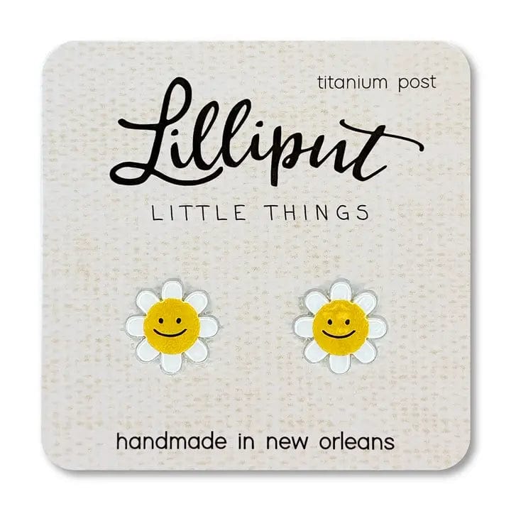 Lilliput Little Things Lilliput Little Things Happy/Smiling Daisy Earrings - Little Miss Muffin Children & Home