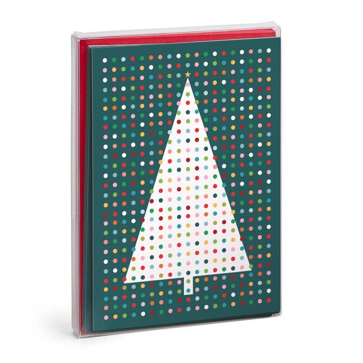Design with Heart Mid-Century Christmas Tree - 8 Boxed Holiday Greeting Cards - Little Miss Muffin Children & Home
