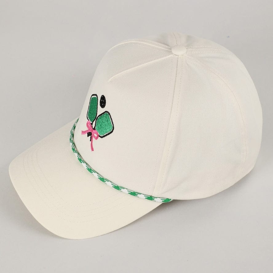 Fashion City Fashion City Pickleball Pad Ball Ribbon Embroidery Trucker Hat in Green - Little Miss Muffin Children & Home
