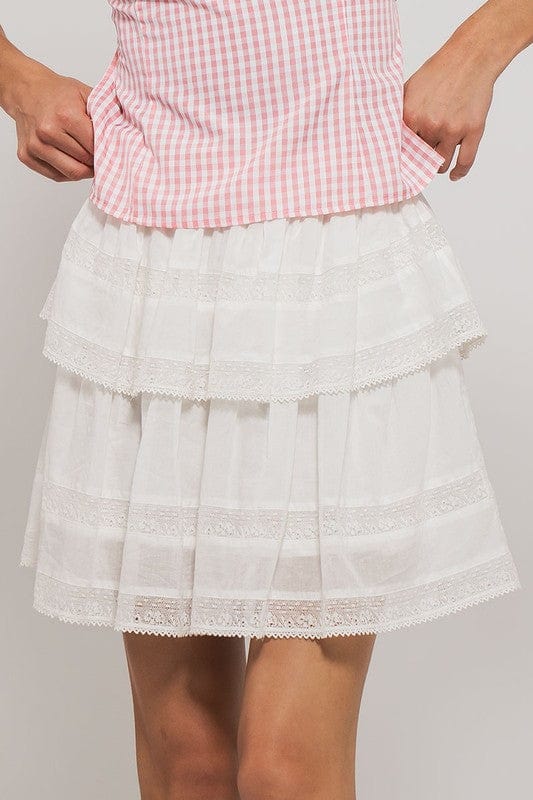 Fashion Week Tiered Lace Ruffle Mini Skirt - Little Miss Muffin Children & Home