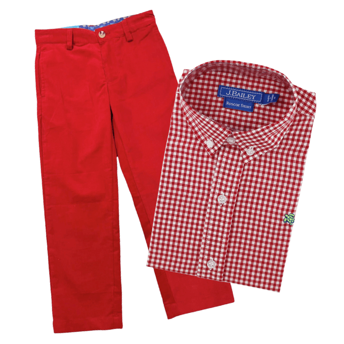 Bailey Boys Bailey Boys Champ Corduroy Pants in Red - Little Miss Muffin Children & Home