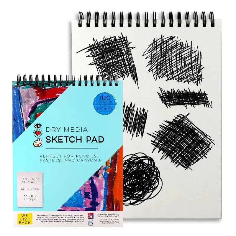 dry media 100 page sketch pad