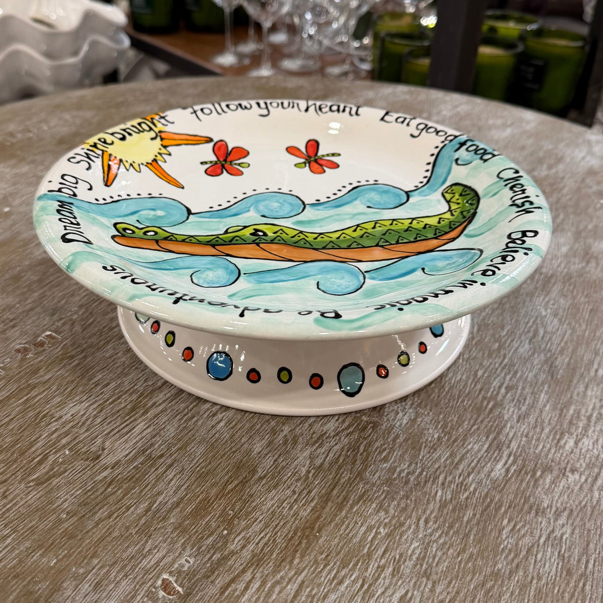 Jan Salzer Art Jan Salzer Gator Cake Plate - Little Miss Muffin Children & Home