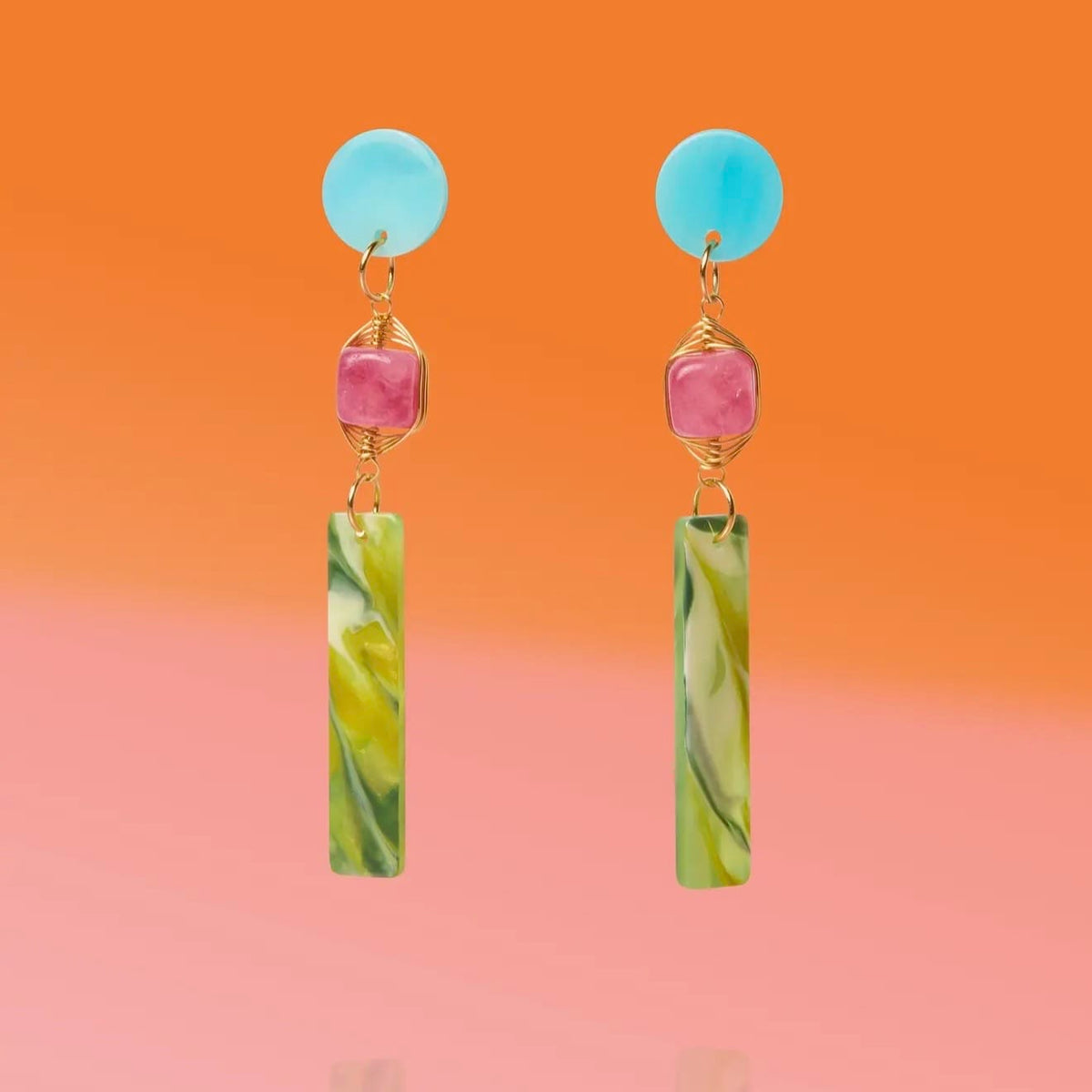 Jade Tropical Dangles